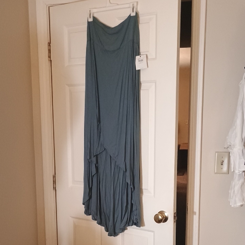 Elegant Blue Maxi Skirt